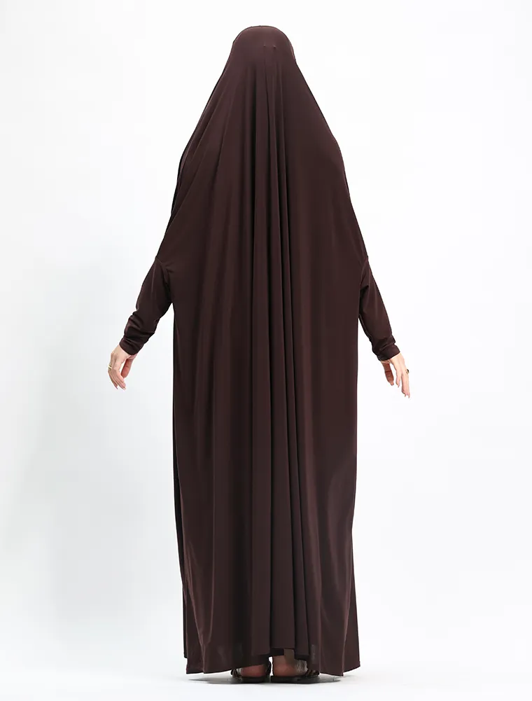 Brown Jersey Jilbab